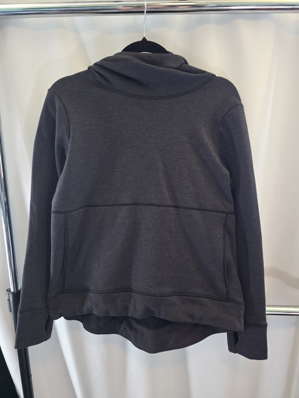 Sweaty Betty Charcoal Gray Hooded Sweatshirt